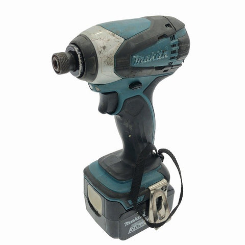 ☆中古品☆makita マキタ 14.4V 充電式インパクトドライバ TD134DX2 バッテリー(14.4V 3.0Ah) 充電器付き 締め付け119019 - 0