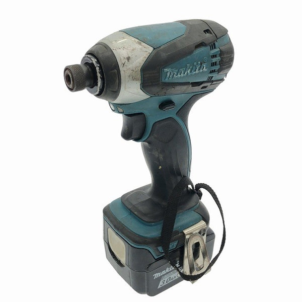 ☆中古品☆makita マキタ 14.4V 充電式インパクトドライバ TD134DX2 バッテリー(14.4V 3.0Ah) 充電器付き 締め付け119019 - 2