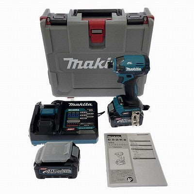 ☆未使用品☆makita マキタ 40Vmax 充電式インパクトドライバー TD003GRAX 青/ブルー バッテリー2個(2.0Ah) 充電器 116290116290 - 3