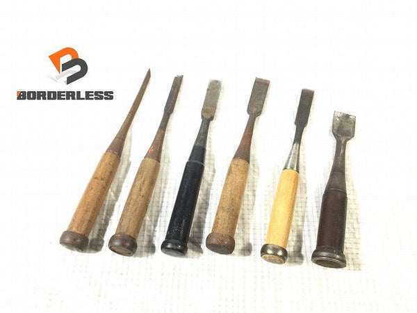 ☆中古品☆のみ ノミ たたき鑿 合計6点セット ハンドツール 大工道具130741 - 1