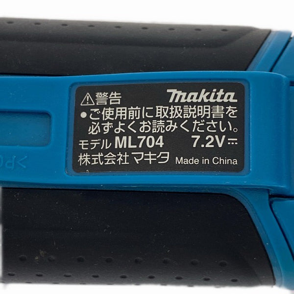 ☆中古比較的綺麗☆makita マキタ 7.2V 充電式フラッシュライト ML704 バッテリ1個(1.5Ah)付 コードレス LEDライト 懐中電灯131388 - 7