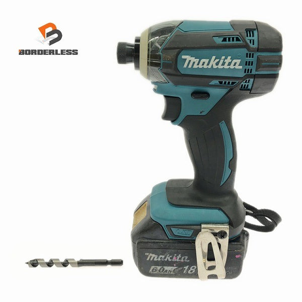 ☆中古品☆makita マキタ 18V 充電式インパクトドライバ 型番不明 バッテリー(18V 6.0Ah) 電動工具 締め付け137049 - 1