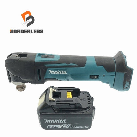 ☆中古品☆ makita マキタ 14.4V/18V 充電式マルチツール TM41D 青/ブルー 本体+バッテリー1個(18V 6.0Ah)