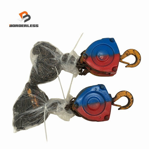 ☆中古品2個セット☆KITO キトー チェーンブロック M3形 CB010 荷重1.0ton/1ton 揚程2.5m 手動式 チェンブロック 吊り具 荷揚げ機135684