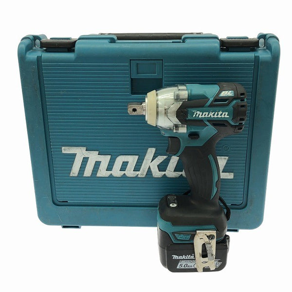 ☆中古品☆makita マキタ 14.4V 充電式インパクトレンチ TW280D 青/ブルー バッテリ1個（5.0Ah) ケース コードレス137669 - 3