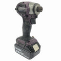 ☆中古品☆makita マキタ 18V 充電式インパクトドライバ TD173DGXAP 紫/パープル バッテリー2個(18V 6.0Ah) 充電器 ケース付 - 5