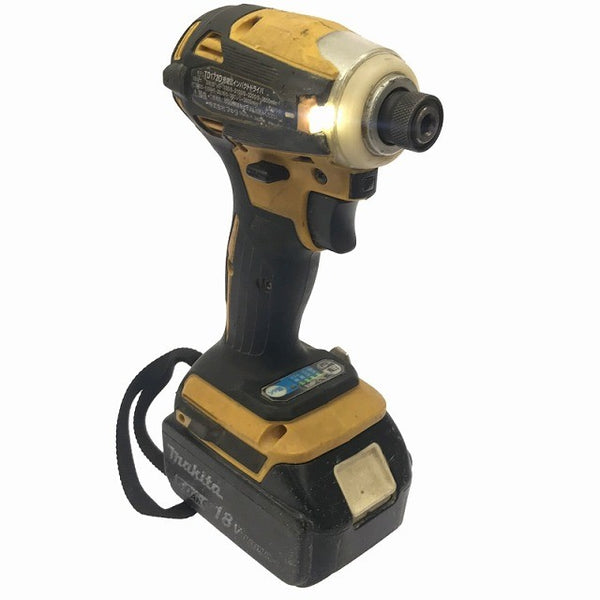 ☆中古品☆ makita マキタ 18V 充電式インパクトドライバー TD172D 黄色/イエロー 本体+バッテリー1個(6.0Ah)120406 - 3