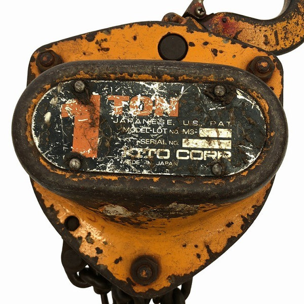 ☆中古品2個セット☆KITO キトー チェーンブロック CB010 M3形 荷重1.0ton/1ton 揚程2.5m 手動式 チェンブロック 吊り具 荷揚げ136179 - 8
