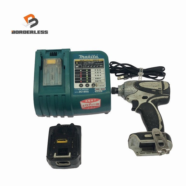 ☆中古品☆makita マキタ 14.4V 充電式インパクトドライバー TD131D バッテリ1個(14V 3.0Ah)充電器付き コードレス 締め付け120306 - 1