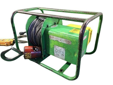 ☆中古品☆トーヨーコーケン 100V 定置型ウインチ ベビーマイティ MA-650M 定格荷重150kg 小型ウインチ - 0