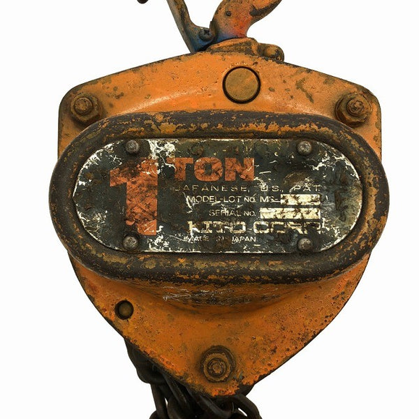 ☆中古品2個セット☆KITO キトー チェーンブロック CB010 M3形 荷重1.0ton/1ton 揚程2.5m 手動式 チェンブロック 吊り具 荷揚げ136177 - 8