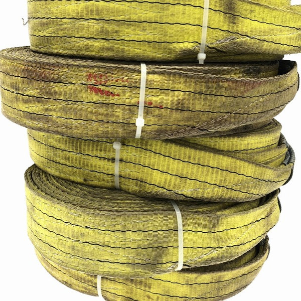 ☆中古品5本セット☆bestanswer ベストアンサー スリングベルト 荷重3000kg 幅75mm 長さ8m 黄色 ベルトスリング 荷締め111859 - 7