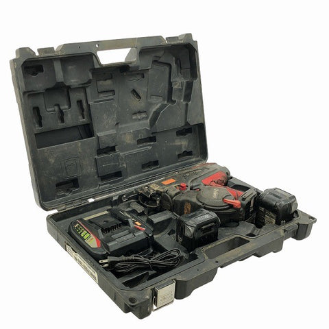 ☆中古品☆ MAX マックス 14.4V ツインタイア RB-440T 本体+バッテリー2個(4.0Ah)充電器+ケース リバータイア 鉄筋結束機137053 - 0
