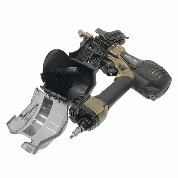 ☆比較的綺麗☆HiKOKI ハイコーキ 65mm 高圧 ロール釘打機 NV65HR2(S) ケース付 パワー切替機構付 エア釘打機 コイルネイラ117366 - 9