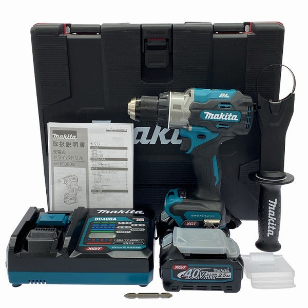 ☆未使用品☆makita マキタ 40Vmax 充電式ドライバドリル DF003GRDX バッテリー2個(2.5Ah) 充電器 ケース付 ドリルドライバー130553 - 3