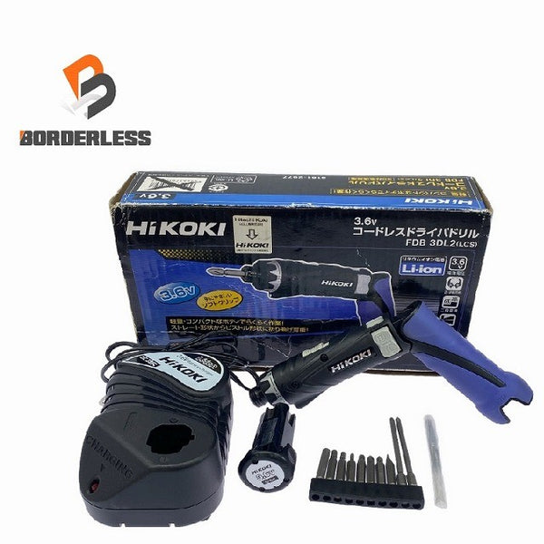 ☆美品☆HiKOKI ハイコーキ 3.6V コードレスドライバドリル FDB3DL2(LCS) バッテリ1個(1.5Ah) 充電器付 充電式 ドリルドライバー 116074 - 1