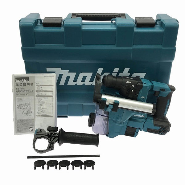 ☆美品☆makita マキタ 18V 18mm 充電式ハンマドリル HR183D 集じんシステム DX16付 電動工具 穴あけ 破砕 加工137392 - 3