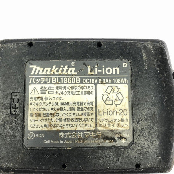 ☆中古品☆makita マキタ 18V 6.0Ah 純正 リチウムイオンバッテリー BL1860B 残量表示付 リチウムイオン電池 蓄電池 充電池133151 - 10