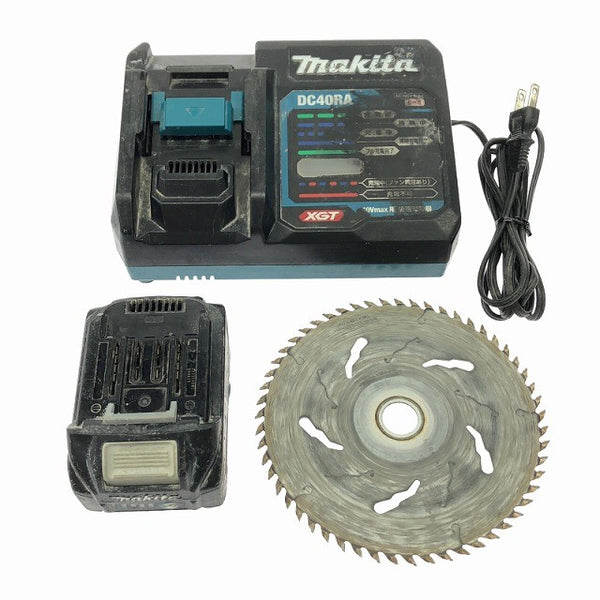 ☆中古品※コメント必読☆makita マキタ 40Vmax 充電式マルノコ HS001G バッテリ1個(2.5Ah)充電器付き コードレス 丸のこ130371 - 9