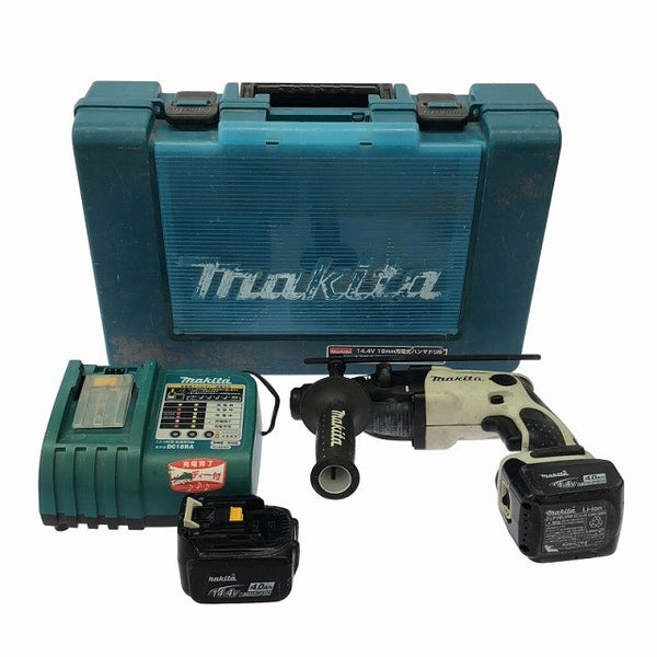 ☆中古品☆makita マキタ 14.4V 充電式ハンマドリル HR162D バッテリー2個(14.4V 4.0Ah) 充電器付き130747 - 3