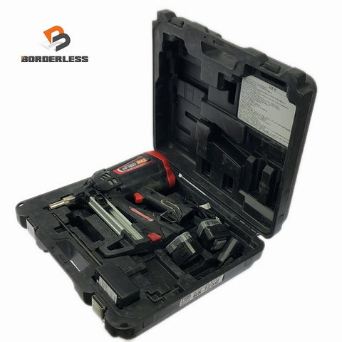 ☆中古品☆MAX マックス 6V 充電式ガスネイラ GS-725C バッテリ2個(1.5Ah) 充電器 ケース付 ガス式鋲打ち機 ガスピン釘打機125436