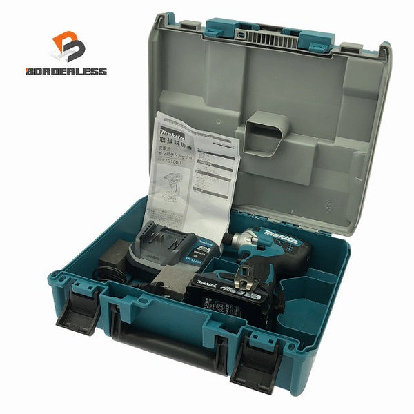 ☆未使用品☆makita マキタ 18V 充電式インパクトドライバー TD156DX1 バッテリ1個(18V2.0Ah) 充電器 ケース付 コードレス137634 - 1