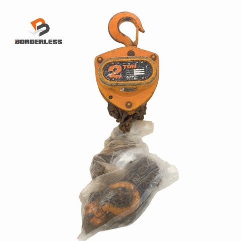 ☆中古品☆KITO キトー チェーンブロック M3形 CB020 荷重2.0ton/2ton 揚程3m 手動式 チェンブロック 吊り具 荷揚げ機132159