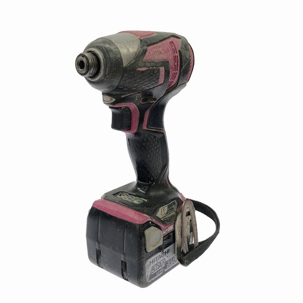 ☆中古品☆ HITACHI 日立 14.4V 充電式インパクトドライバ WH14DDL バッテリー1個(14.4V 5.0Ah)充電器+ケース113129 - 4