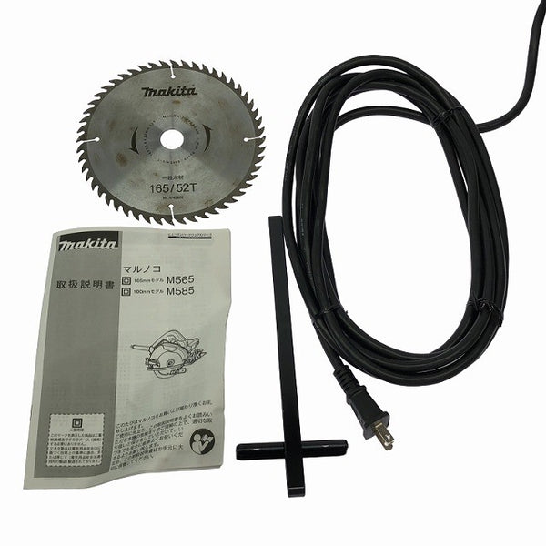 ☆中古美品☆makita マキタ 100V 165mm マルノコ M565 コード式 丸ノコ 丸のこ 丸鋸 木工用 切断機 電動工具 DIY/日曜大工134010 - 10