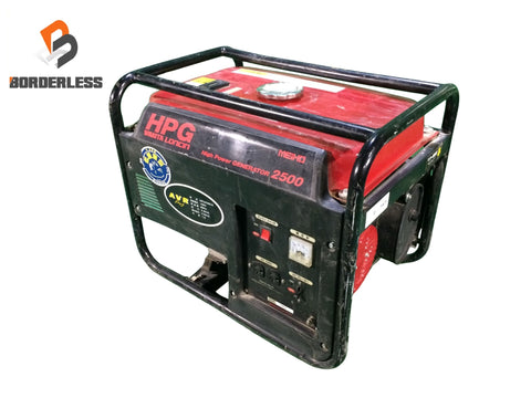 ☆中古品☆WAKITA ワキタ メイホー ガソリンエンジン発電機  HPG2500-6 100V 60Hz 2.5KVA アウトドア 防災130297