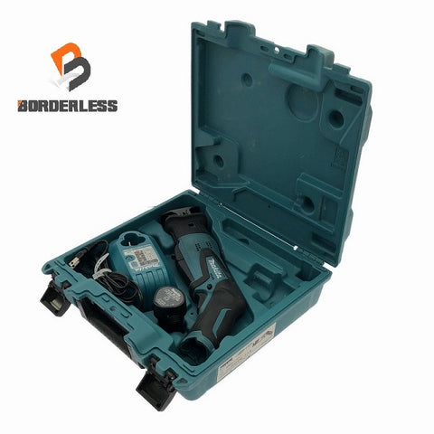 ☆中古品☆ makita マキタ 10.8V 充電式レシプロソー JR101D 青/ブルー バッテリー1個(10.8V 1.3Ah)充電器+ケース