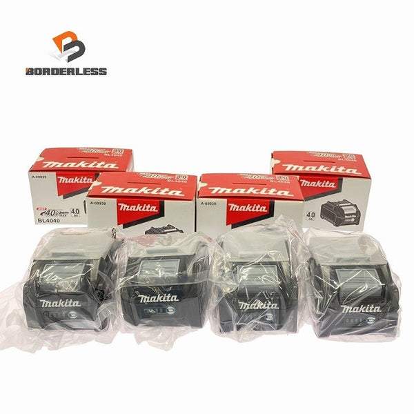 ☆未使用品4個セット☆makita マキタ 40Vmax 4.0Ah 純正 リチウムイオンバッテリー BL4040 電池 蓄電池 充電池133614 - 1