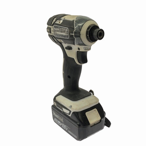 ☆中古品☆makita マキタ 18V 充電式インパクトドライバー TD149D 白/ホワイト バッテリ1個(18V3.0Ah) 充電器 ケース付 コードレス123072 - 5