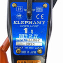 ☆中古品2本セット☆象印チェンブロック エレファント YA型 強力レバーホイスト YA-100 荷重1ton 揚程1.5m レバーブロック 荷締め機130946 - 10