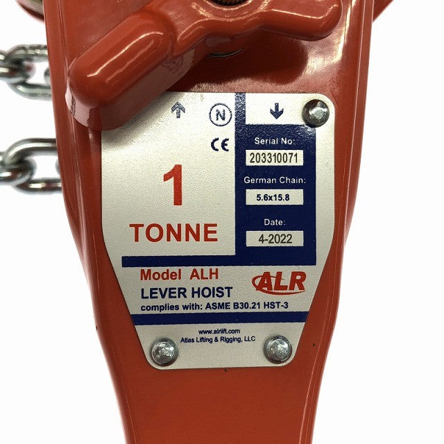 ☆未使用品☆ALR 1t レバーホイスト ALH-010-1.5 3個 揚程1.5m 荷揚げ
