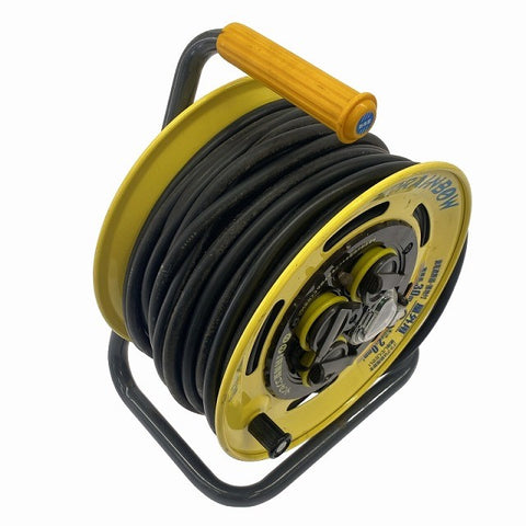 ☆美品☆HATAYA ハタヤ レインボーリール GE-30K 標準型 接地付 電線長30ｍ コンセント3個モデル 延長コード ドラムリール119021 - 0