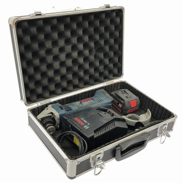 ☆中古品☆ BOSCH ボッシュ 100mm 充電式ディスクグラインダ GWS18V-LI 本体+バッテリー1個(3.0Ah)充電器+パーツ+ケース136671 - 2