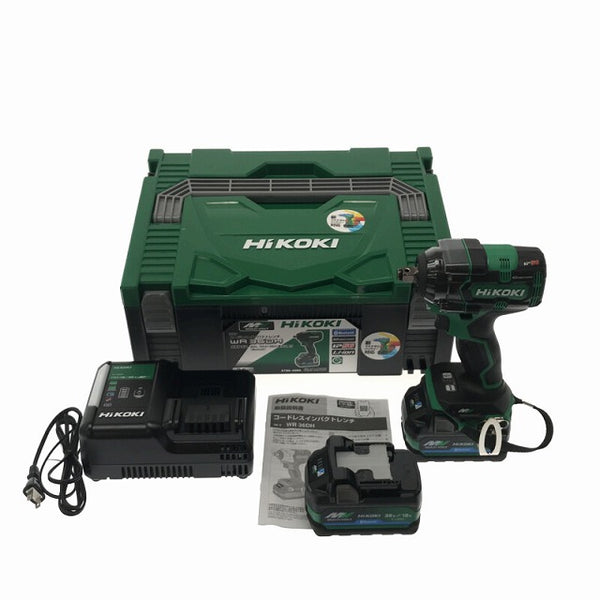 ☆未使用品☆ HIKOKI ハイコーキ 36V コードレスインパクトレンチ WR36DH(2XPSZ) マルチボルトバッテリー2個+充電器+ケース109210 - 3