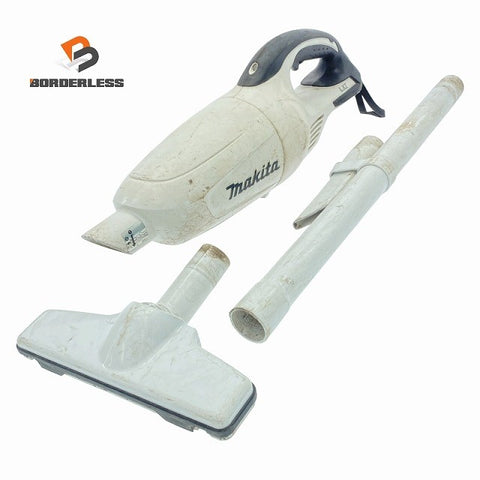☆中古品☆makita マキタ 14.4V 充電式クリーナー CL140FD 白 本体＋パイプ＋ノズル付 コードレス ハンディ 掃除機120143