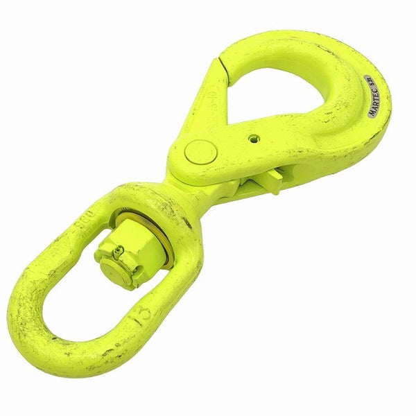 ☆美品4本セット☆MARTEC マーテック スイベルフック BKL-13-10 5.3ton ラッチロック ロッキングフック チェーンスリング用 吊り具117321 - 4