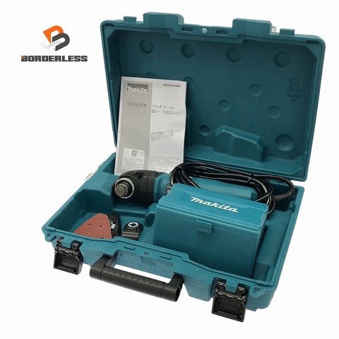 ☆中古比較的綺麗☆makita マキタ 100V マルチツール TM3010CT アタッチメント＋ケース付 コード式 カットソー 切削 切断135265