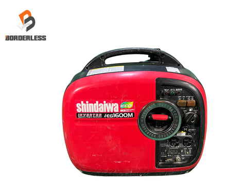 ☆中古品☆SHINDAIWA 新ダイワ インバータ発電機 IEG1600M-Y 1.6kVA ガソリンエンジン インバーター発電機 アウトドア 防災131225