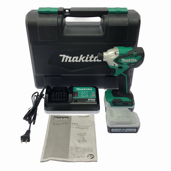 ☆美品☆makita マキタ 14.4V 充電式インパクトドライバー MTD001DSX バッテリー2個(14.4V 1.5Ah) 充電器 ケース付 コードレス127419 - 3