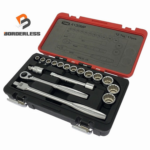 ☆極美品☆ TONE トネ ソケットレンチセット工具17点 4130MP