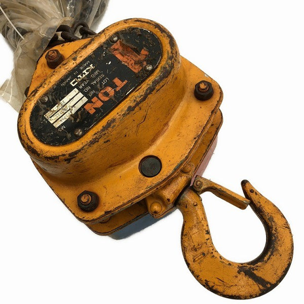 ☆中古品2個セット☆KITO キトー チェーンブロック M3形 CB010 荷重1.0ton/1ton 揚程2.5m 手動式 チェンブロック 吊り具 荷揚げ機136345 - 7