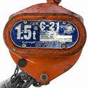 ☆中古品☆象印チェンブロック エレファント フック式チェーンブロック C-21/C21型 C21-1.5 C21-01525 荷重1.5ton 荷揚げ 吊り具130944 - 10