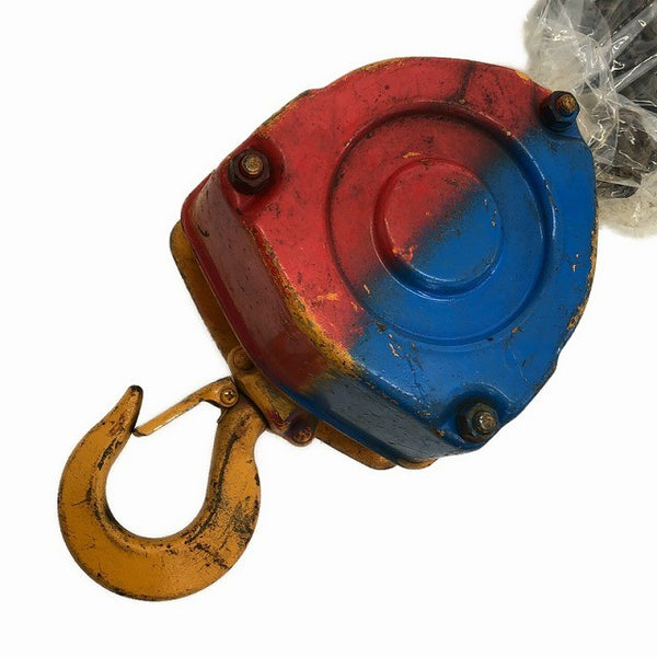 ☆中古品2個セット☆KITO キトー チェーンブロック M3形 CB010 荷重1.0ton/1ton 揚程2.5m 手動式 チェンブロック 吊り具 荷揚げ機135609 - 6