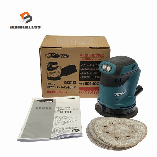 ☆中古比較的綺麗☆makita マキタ 14.4V 充電式ランダムオービットサンダー BO140D 本体のみ コードレス オービタルサンダー131753 - 1