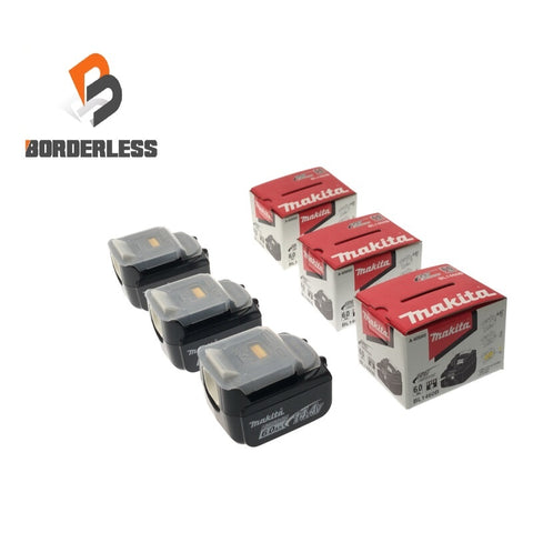 ☆未使用品3個セット☆makita マキタ 14.4V 6.0Ah 純正 リチウムイオンバッテリー BL1460B 残量表示付 リチウムイオン電池 蓄電池129809