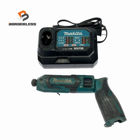 ☆中古品☆makita マキタ 7.2V 充電式ペンインパクトドライバー TD022D 本体＋充電器付 コードレス スティックインパクトドライバー127246
